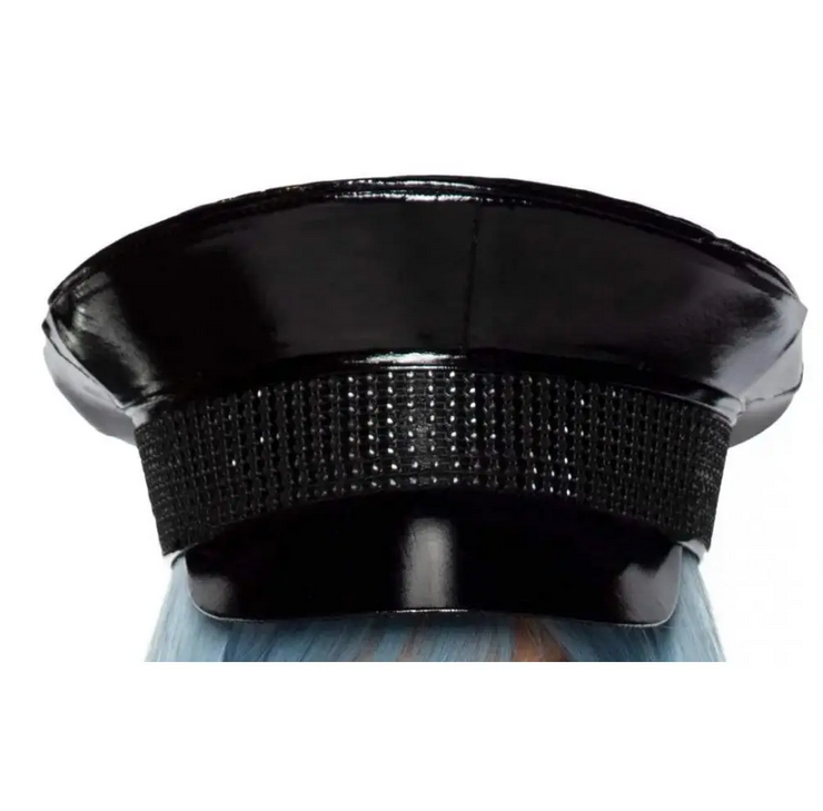    One Size Rhinestone Trimmed Military Hat  Leg Avenue