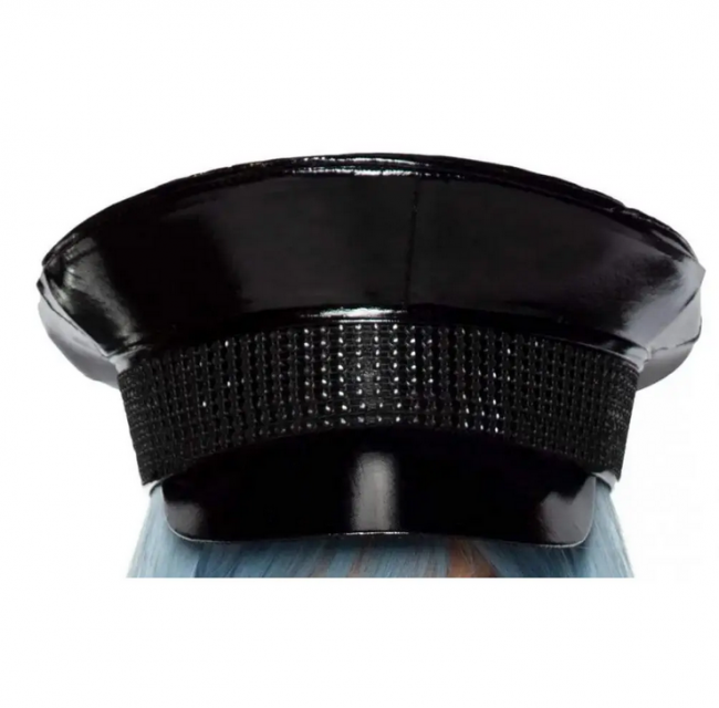     One Size Rhinestone Trimmed Military Hat  Leg Avenue