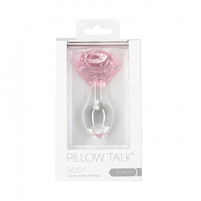    Pillow Talk — Rosy- Luxurious Glass Anal Plug