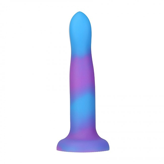     ADDICTION — Rave — 8» Glow in the Dark Dildo — Blue Purple
