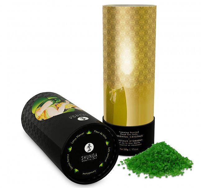   Shunga Oriental Crystals Bath Salts ORGANIC — Lotus Flower (500 )   