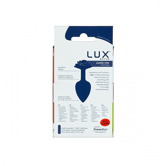    Lux Active  Rose Anal Plug  Purple