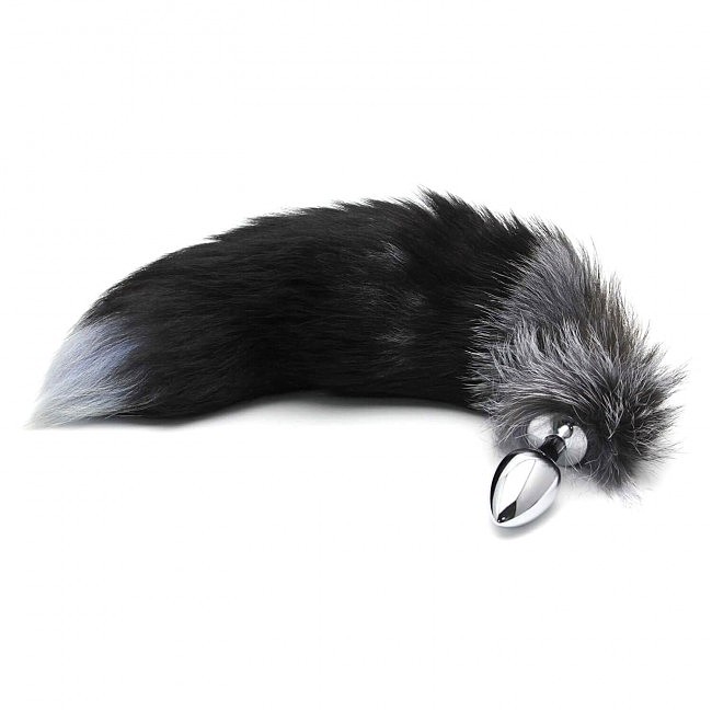      Alive Black And White Fox Tail L