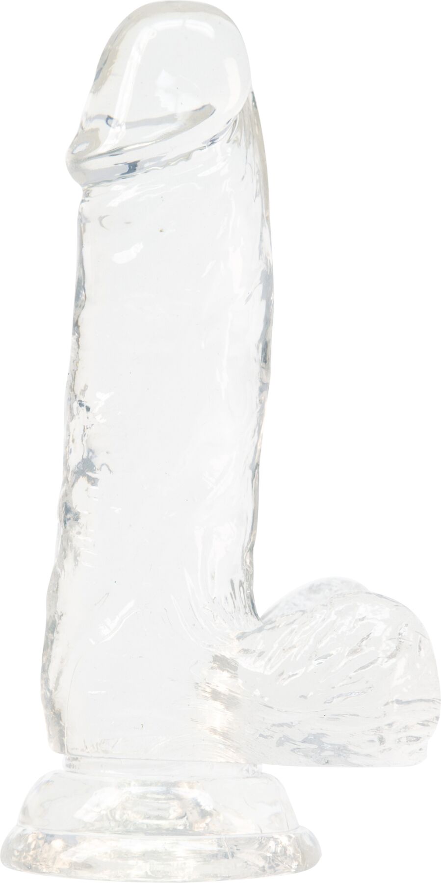  ADDICTION — Crystal Clear Dildo with Balls — 6»