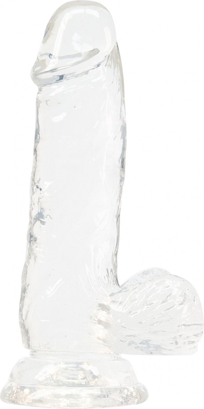  ADDICTION — Crystal Clear Dildo with Balls — 6»