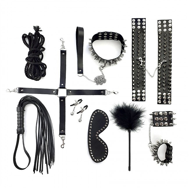  Art of Sex — Spikes BDSM Set Leather, 10 ,  , 