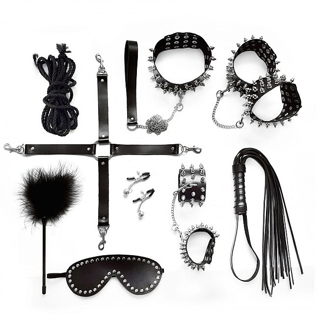  Art of Sex — Spikes BDSM Set Leather, 10 ,  , 