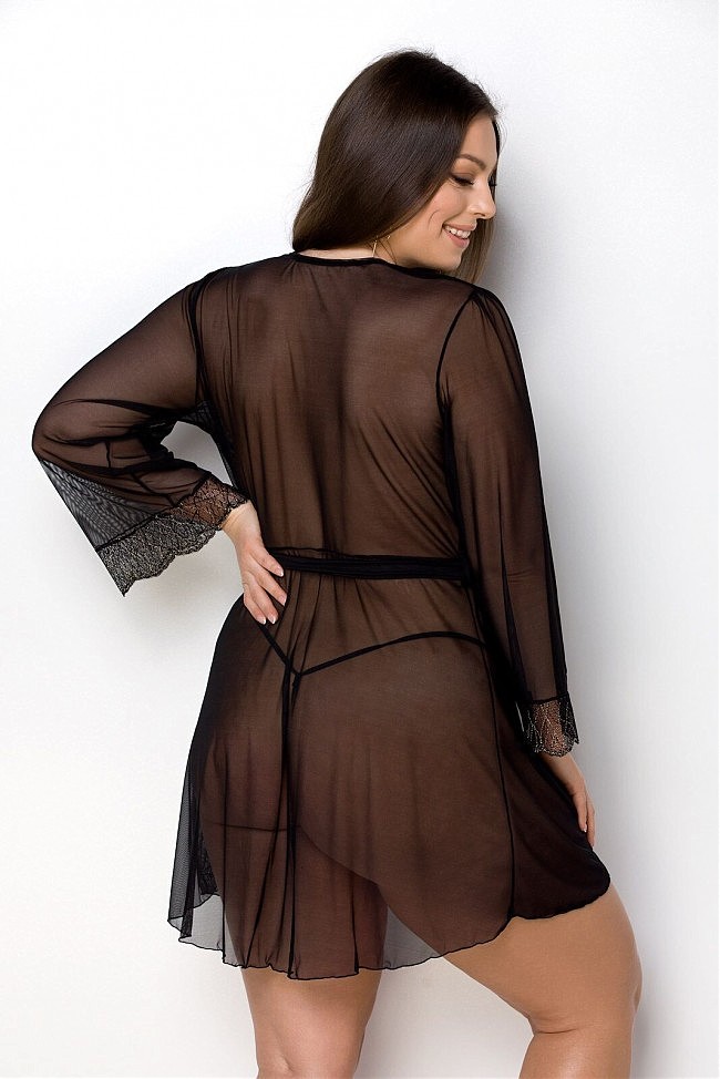 AMBERLY PEIGNOIR black 4XL/5XL — Passion