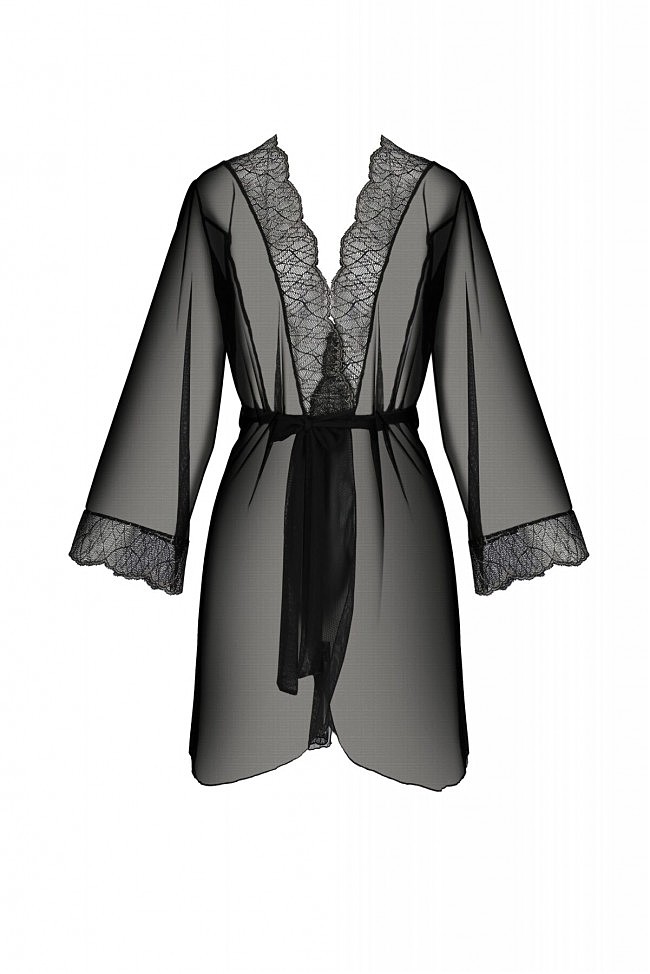 AMBERLY PEIGNOIR black 4XL/5XL — Passion