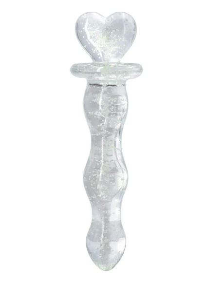     NS Novelties FIREFLY GLASS HEART A GLOW CLEAR