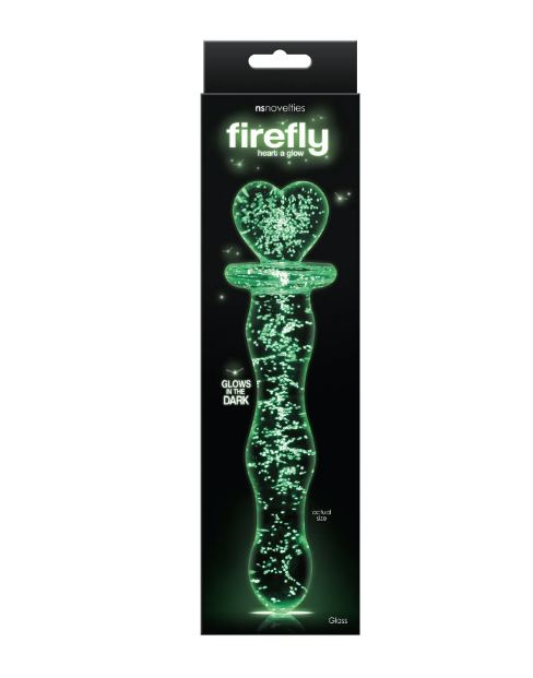     NS Novelties FIREFLY GLASS HEART A GLOW CLEAR