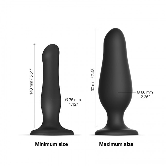 Strap-On-Me INFLATABLE DILDO PLUG — NOIR