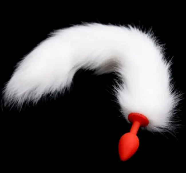 �������� ������ S � ������� DS Fetish Anal plug S silikone faux fur fox polyeste
