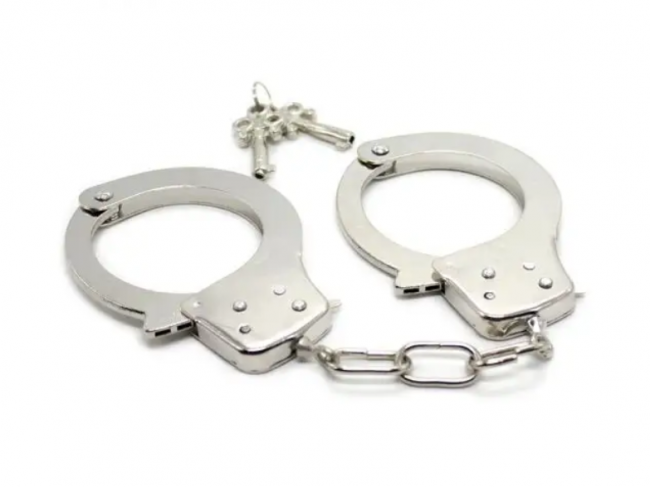 ��������� DS Fetish Handskaff metal silver