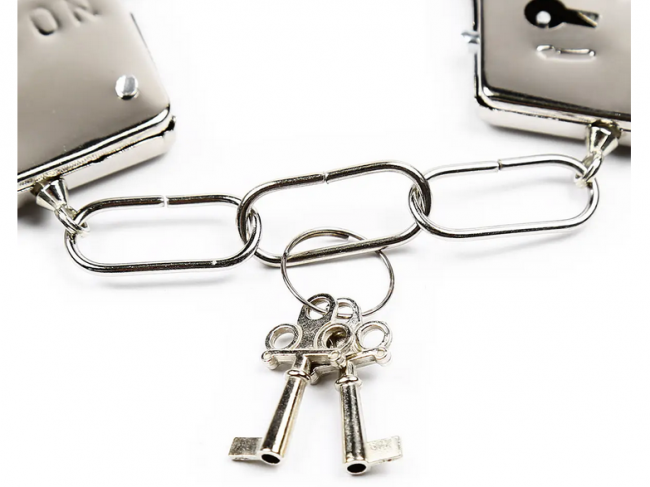 ��������� DS Fetish Handskaff metal silver