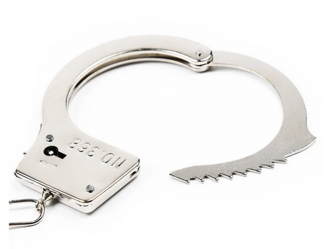 ��������� DS Fetish Handskaff metal silver