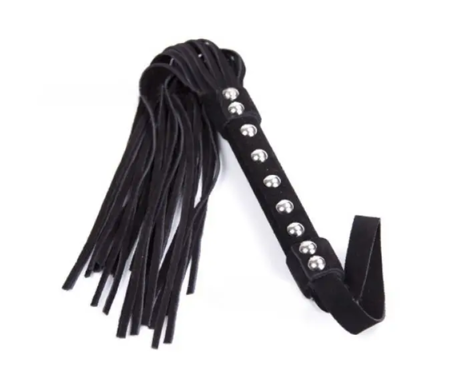  DS Fetish Leather flogger black suede leather
