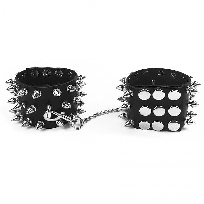    Art of Sex — Rose Spiked Leather Handcuffs,  