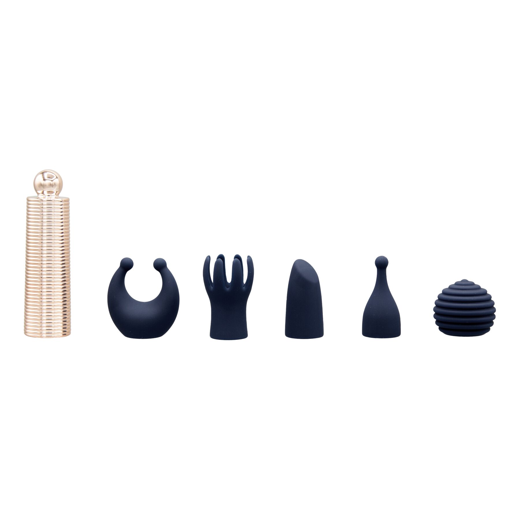  Pillow Talk Secrets Desires 6-Piece Mini Massager Set — Navy