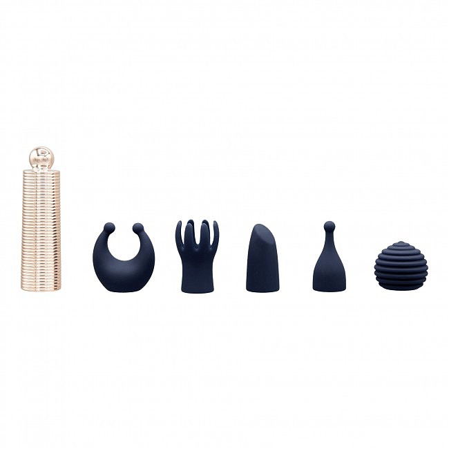  Pillow Talk Secrets Desires 6-Piece Mini Massager Set — Navy