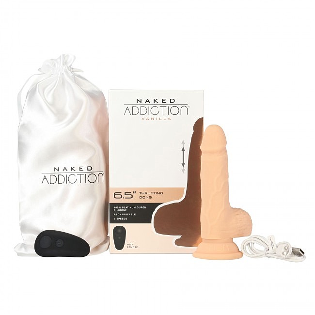    Naked Addiction 6.5» Thrusting Dong With Remote