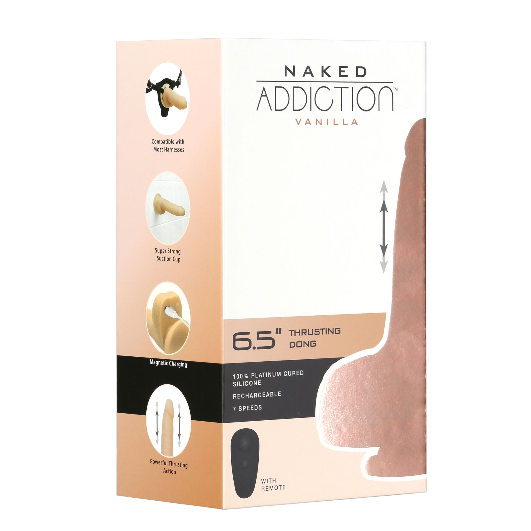    Naked Addiction 6.5» Thrusting Dong With Remote