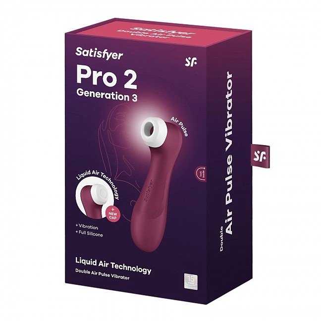    Satisfyer Pro 2 Generation 3 with Liquid Air Wine Red