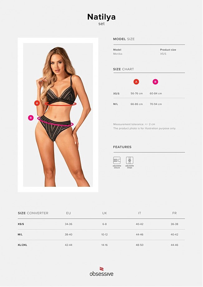Obsessive Natilya 2-pcs set XS/S