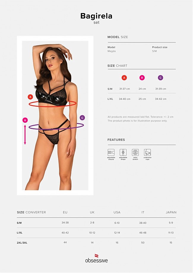 Obsessive Bagirela 2-pcs set S/M