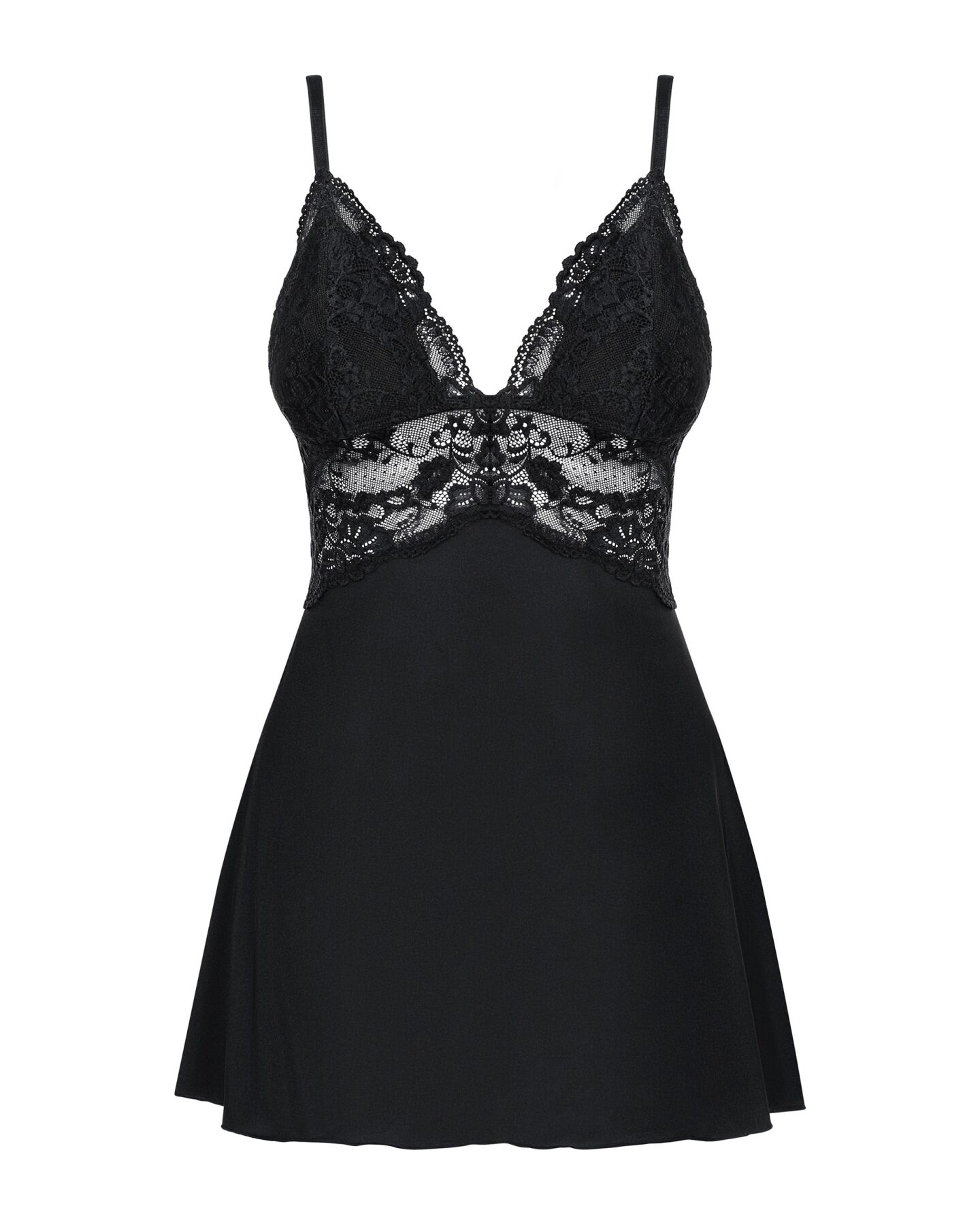 Obsessive 810-BAB-1 babydoll & thong black S/M