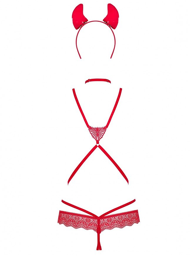 Obsessive Evilia teddy red S/M