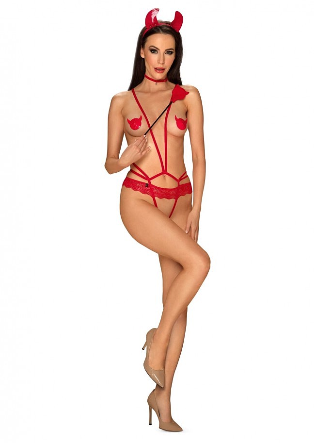 Obsessive Evilia teddy red S/M