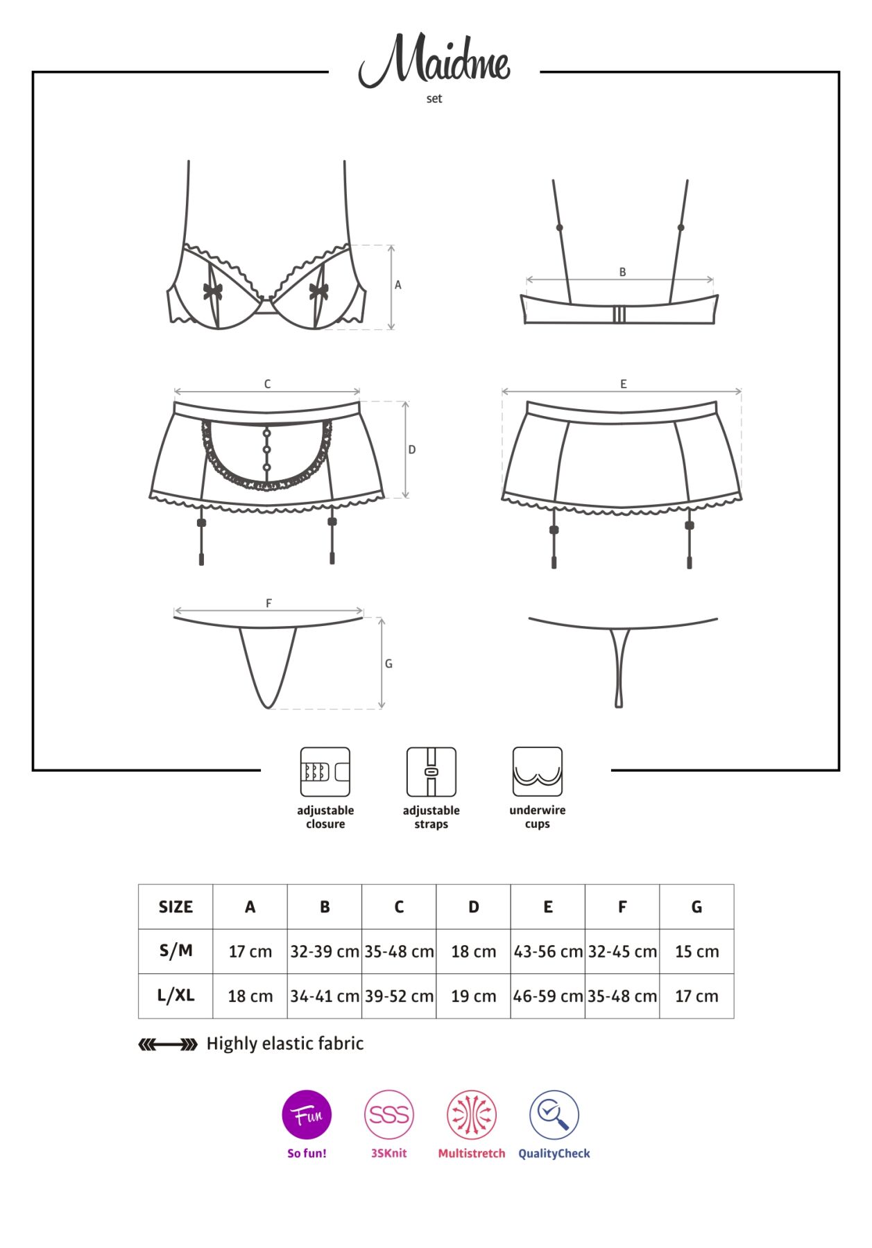 Obsessive Maidme set 5-pcs