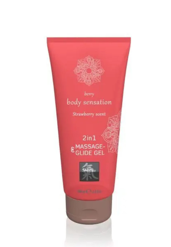     2  1 Massage-& Glide gel 2in1 Strawberry 
