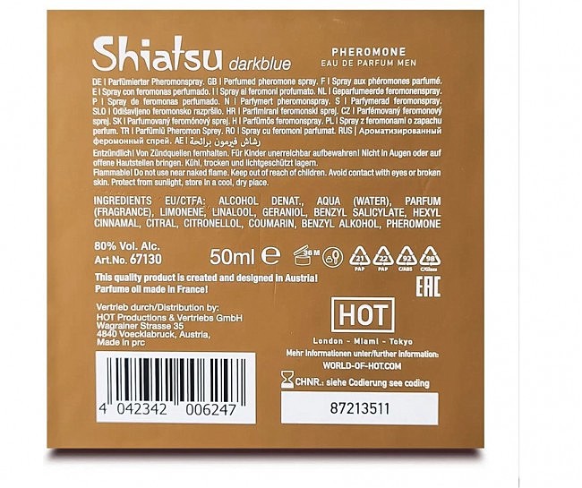     SHIATSU Pheromone Fragrance men darkblue 50 ml