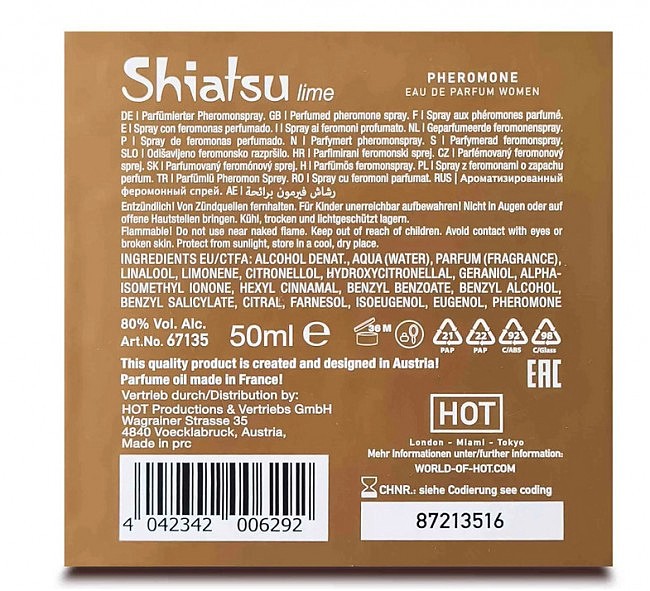     SHIATSU Pheromone Fragrance women lime 50 m
