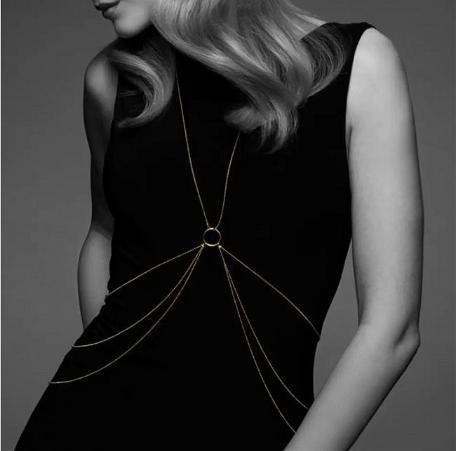     Bijoux Indiscrets Magnifique 8 Body Chain — Gold,   
