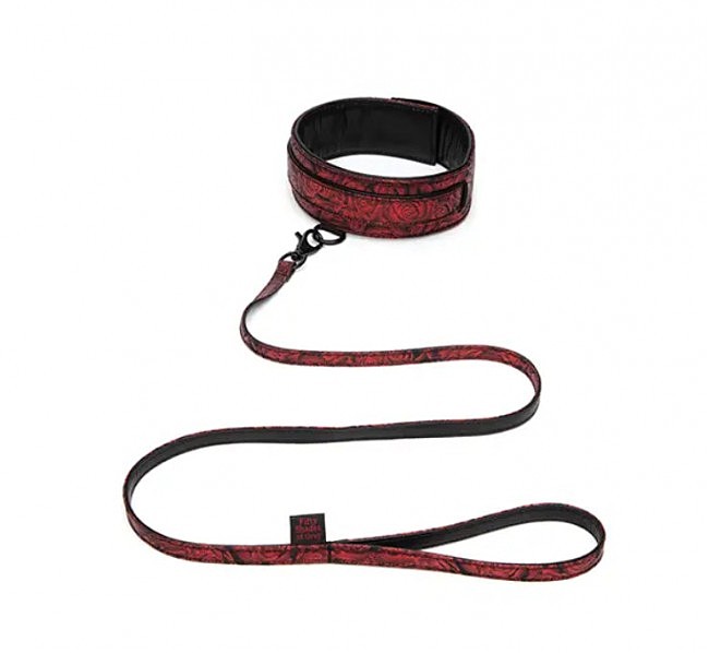    Fifty Shades of Grey Sweet Anticipation Reversible Faux Leather Collar and Lead