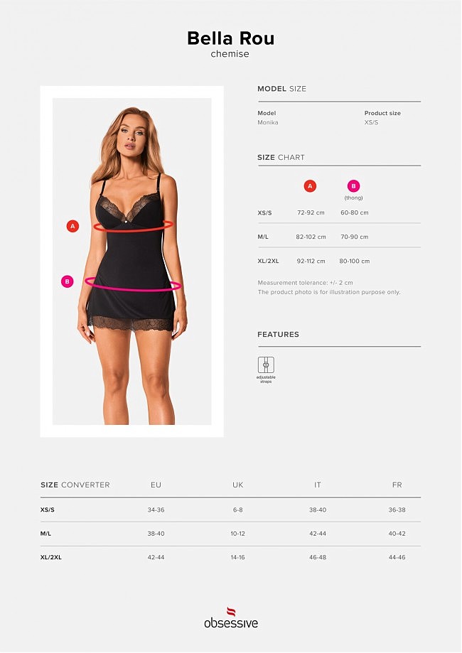 Obsessive Bella Rou chemise & thong 