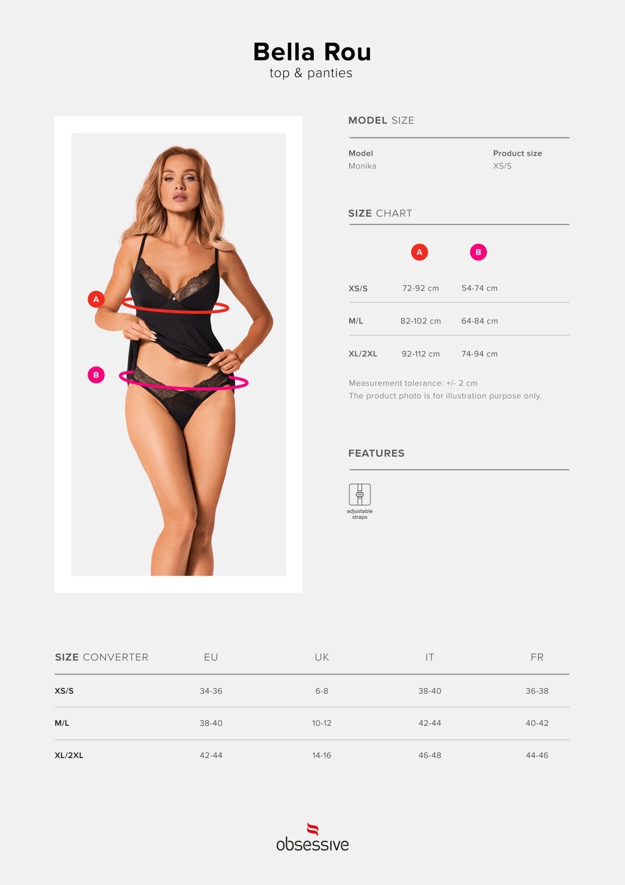 Obsessive Bella Rou top & panties 