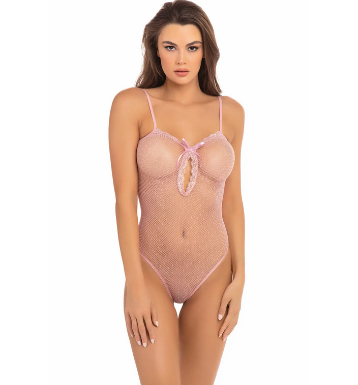    UNDONE SEE THROUGH BODYSUIT PINK, OS