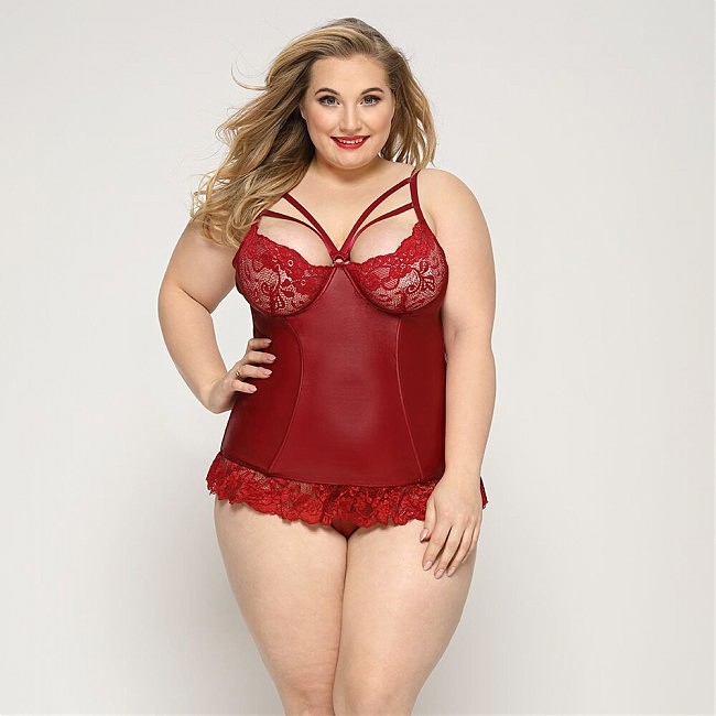  JSY P91136 (CORSET, THONG) Plus Size
