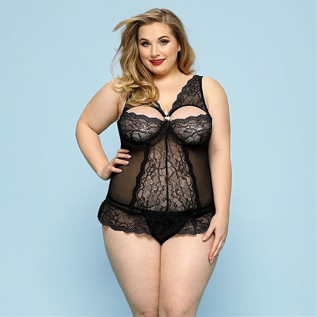  JSY p91133 (CORSET, THONG) Plus Size