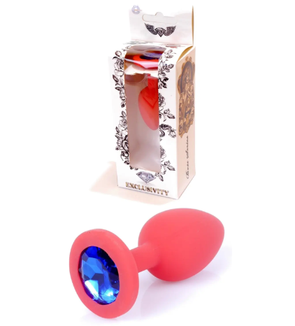 ����������� �������� ������ Boss Series � Jewellery Red Silicon PLUG Medium Blue M, BS6400084