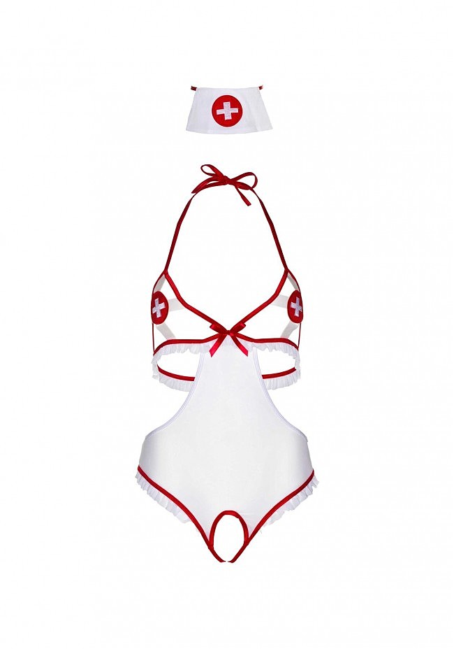 Leg Avenue Roleplay Naughty Nurse OS White/Red