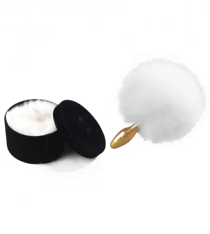   Upko Rabbit Fur Bunny Tail Small Butt Plug