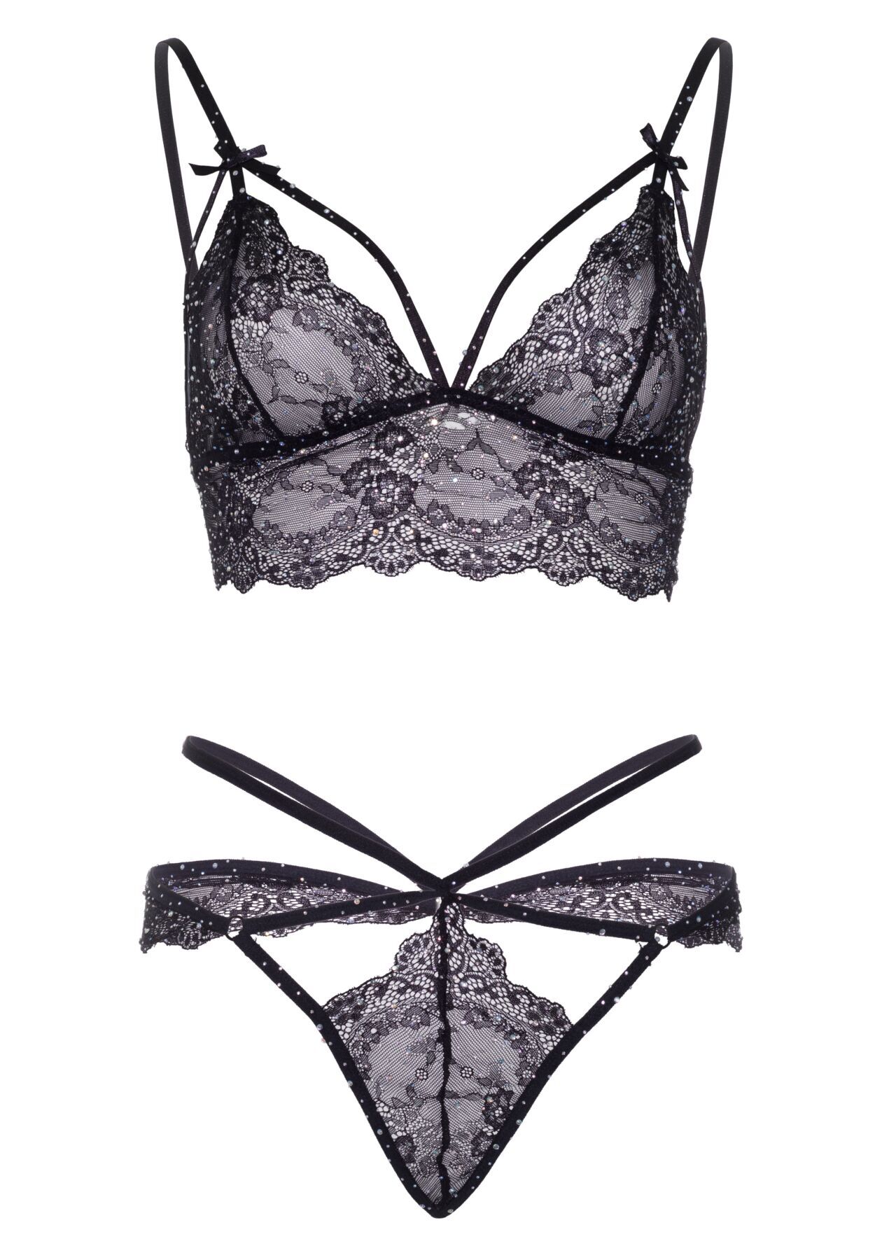 Leg Avenue Strappy bralette and g-string