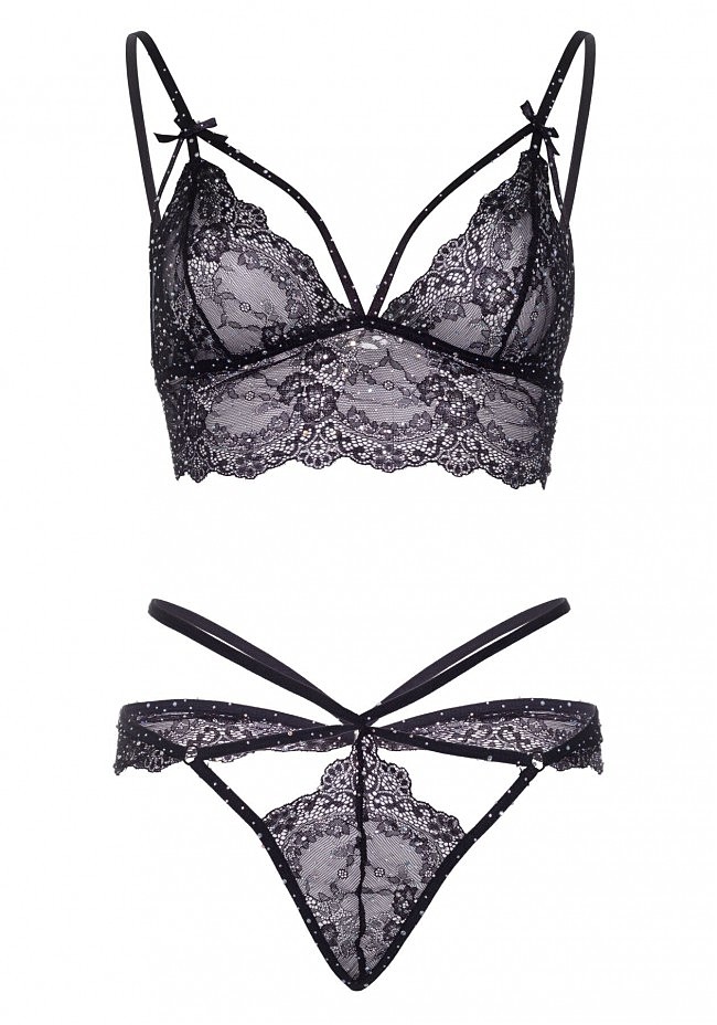 Leg Avenue Strappy bralette and g-string