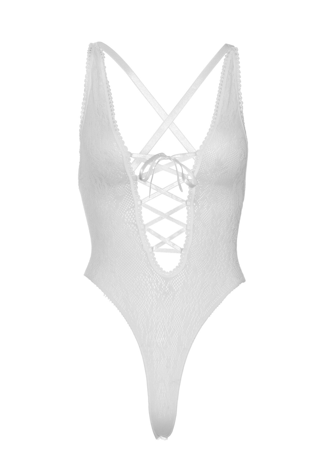   Leg Avenue Floral lace thong teddy