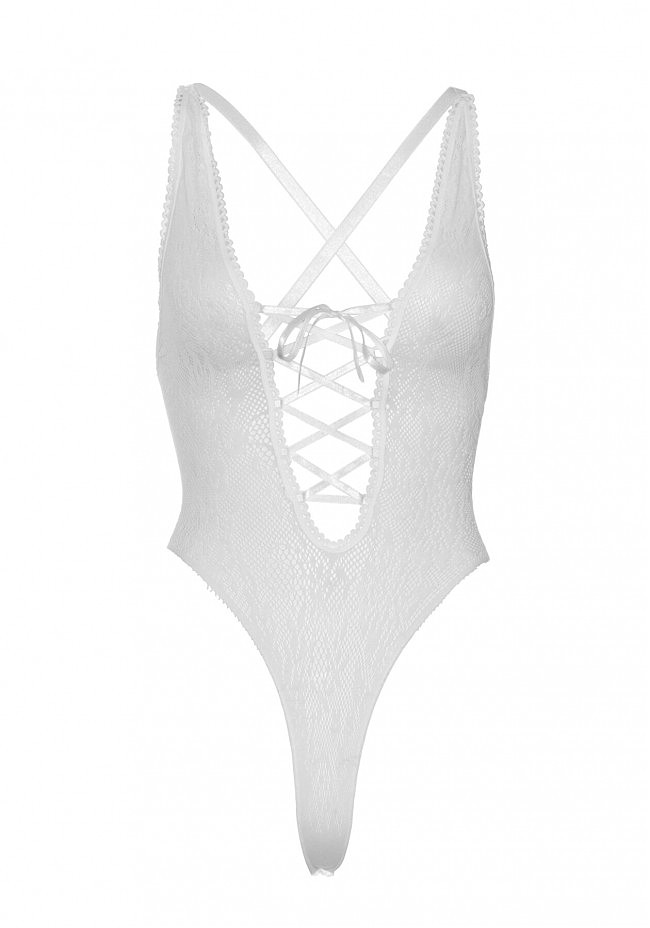   Leg Avenue Floral lace thong teddy